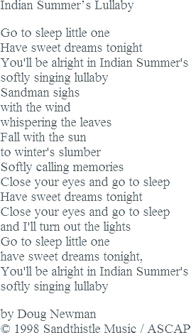 Bugs and Critters, Doug Newman, Song Lyrics